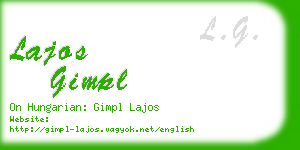 lajos gimpl business card